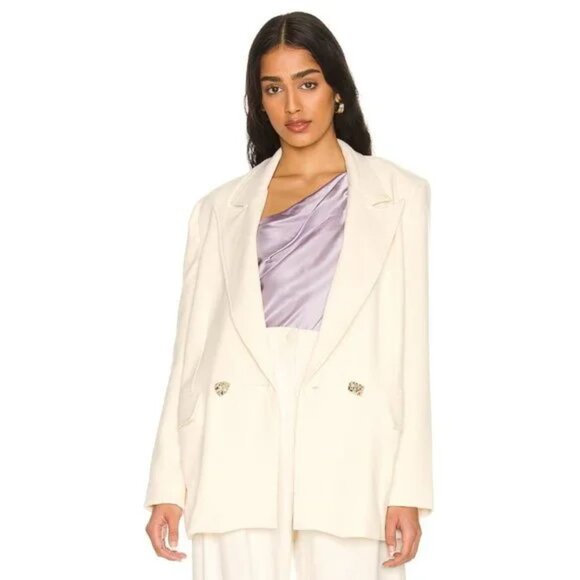 SABINA Musayev Oliver Jacket in Off White - Picture 1 of 6